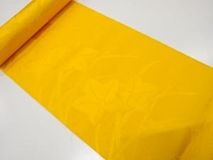 アンティーク　芝草に紅葉模様織り出し　八寸帯地反物